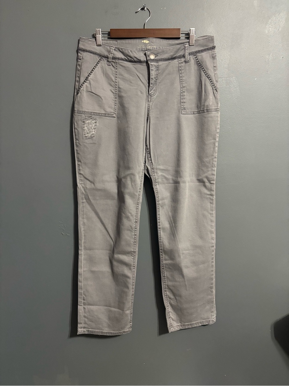Bob Timberlake Gray western Straight leg embroidery accent Jeans Women’s 10